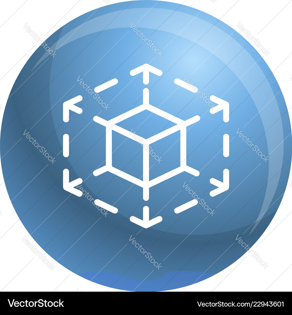 Cube space icon outline style Vector Image