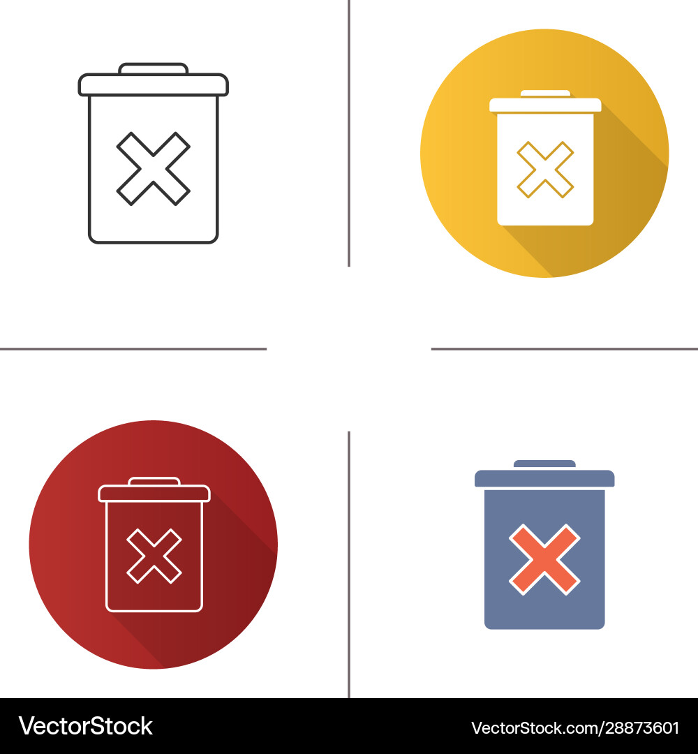 Delete forever button icon Delete forever button icon vector image