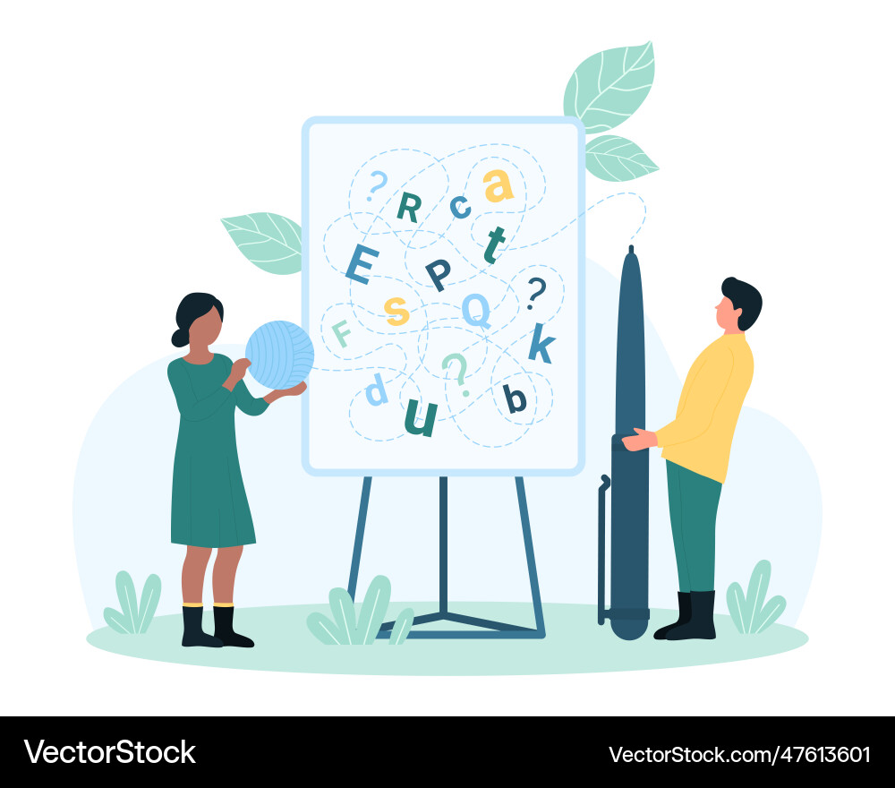 Dysgraphia disability and learning problem tiny Dysgraphia disability and learning problem tiny vector image