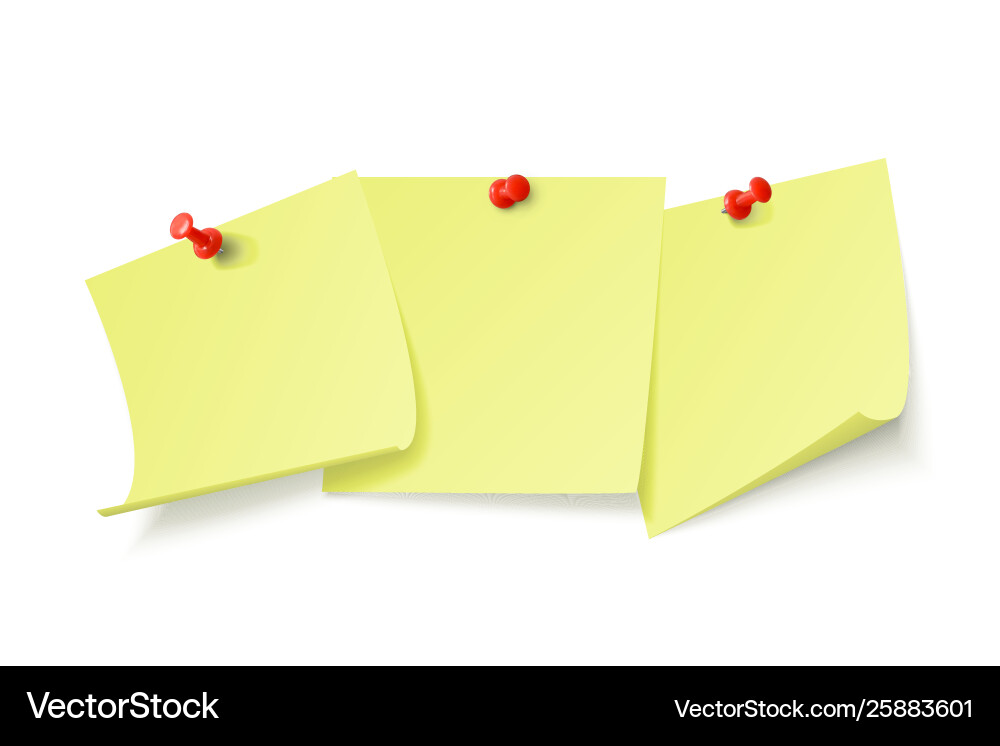 Empty yellow stickers with space for text Empty yellow stickers with space for text vector image