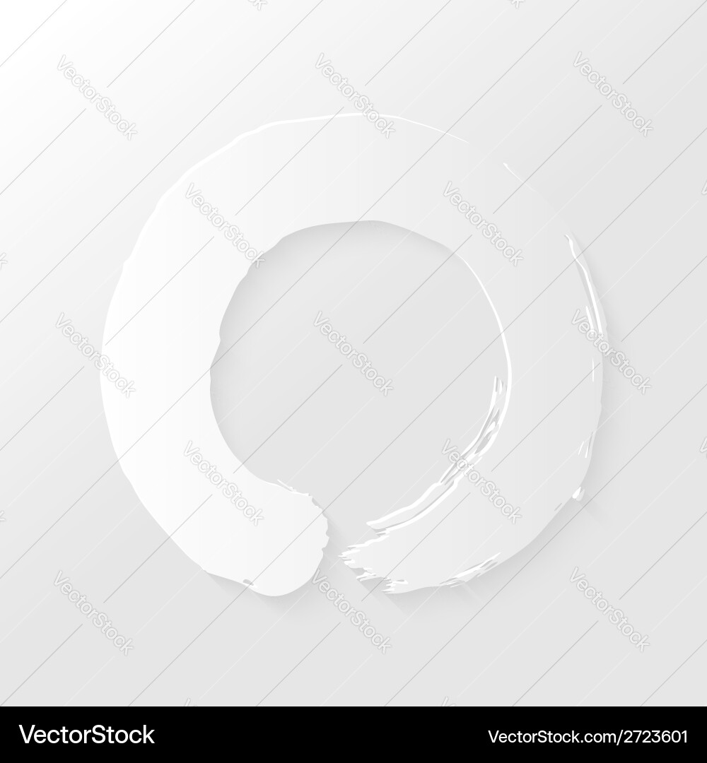 Enso Circle with Shadows Vector Image