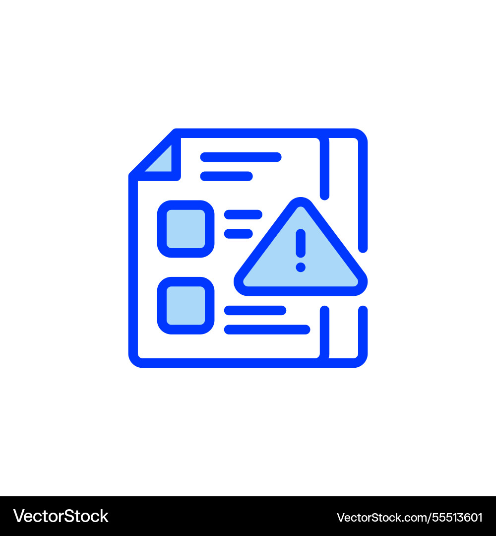Error report filled line icon linear style sign Error report filled line icon linear style sign vector image