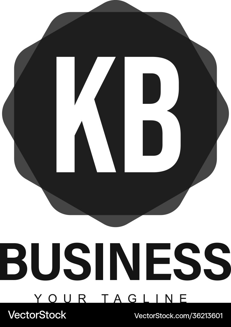 Kb initial a logo design with abstract style Kb initial a logo design with abstract style vector image