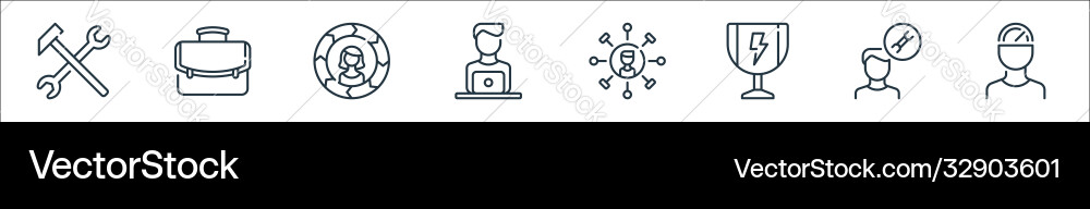 Life skills line icons linear set quality Life skills line icons linear set quality vector image