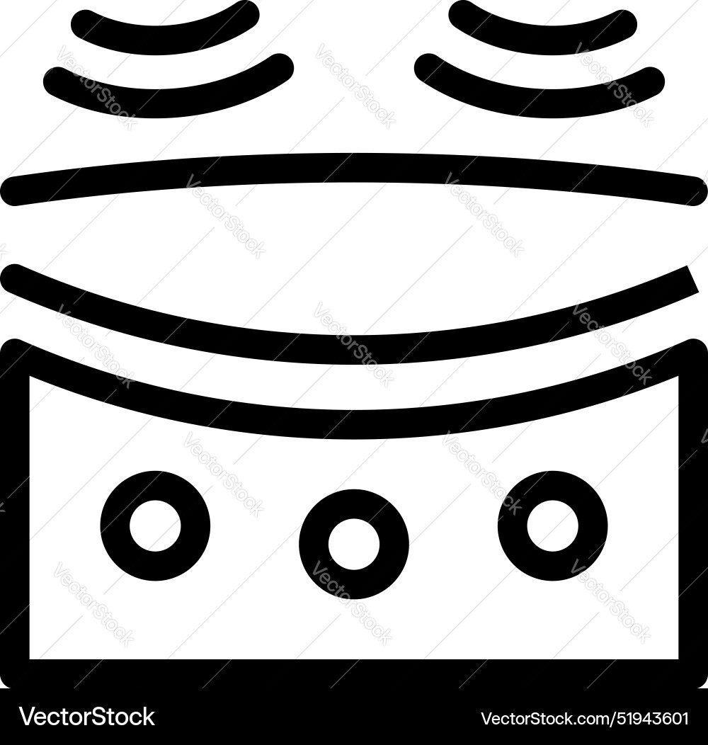 Motion sensor detecting movement icon showing Motion sensor detecting movement icon showing vector image