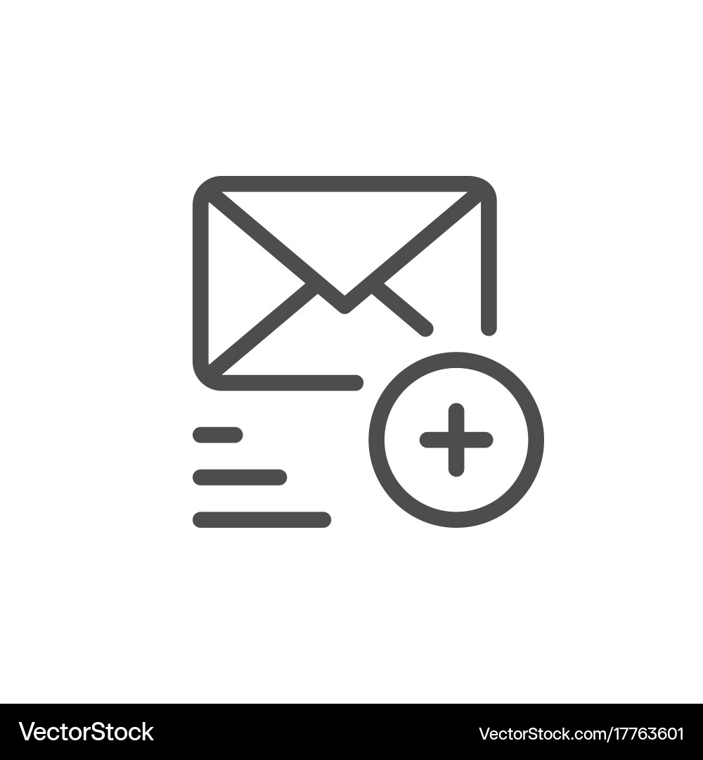 Sending mail line icon vector image
