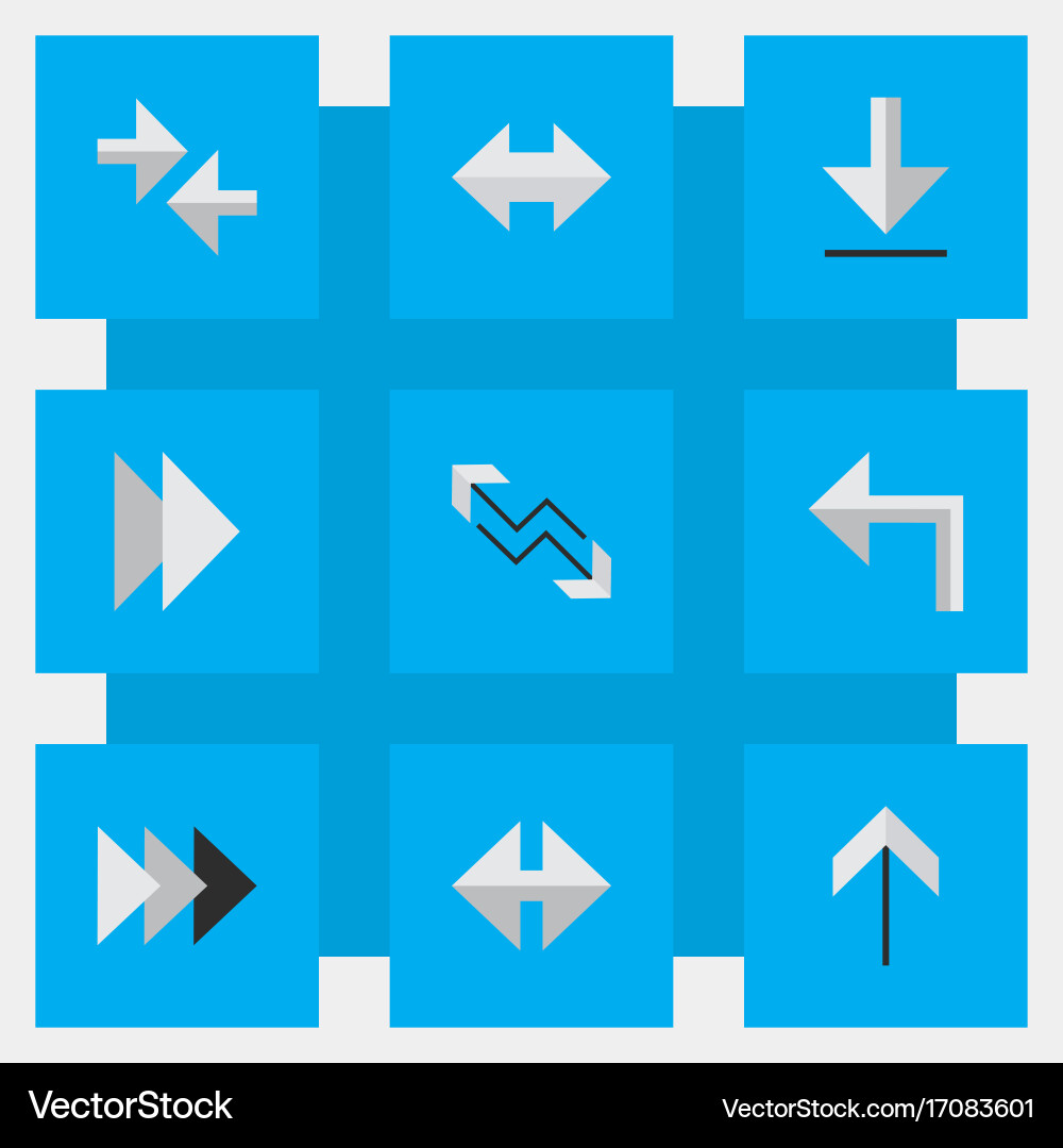 Set of simple arrows icons Vector Image