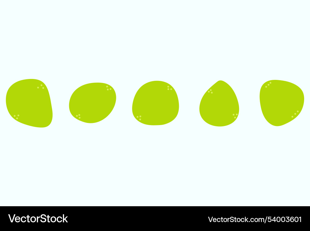 Simple blob abstract shape design set vector image