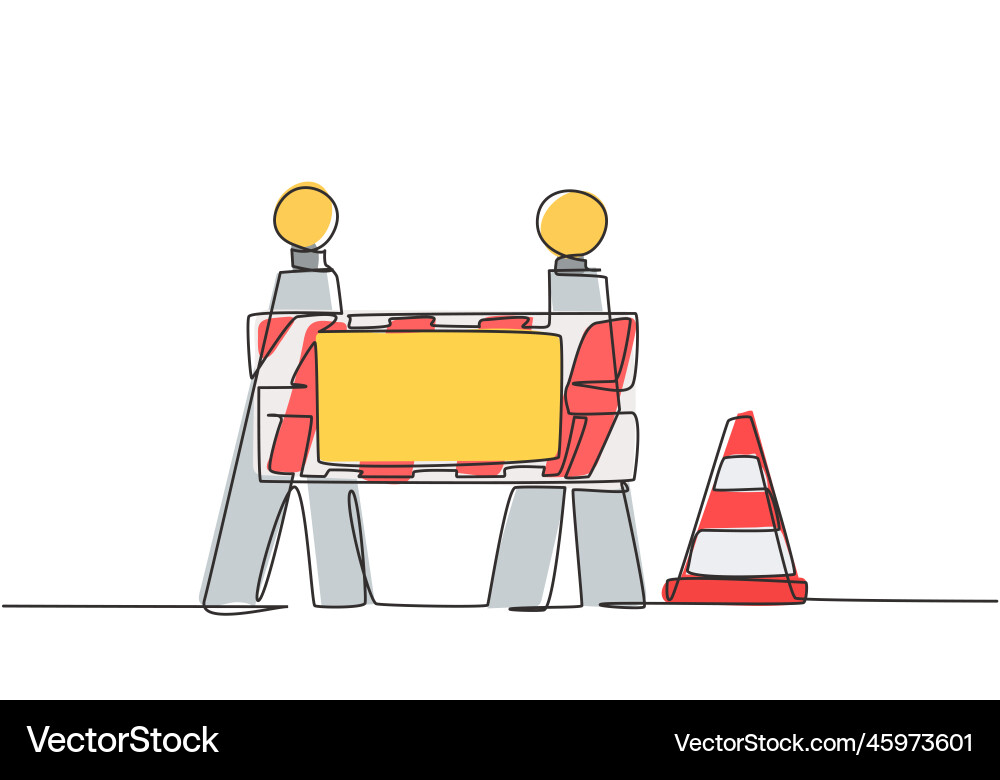 Single continuous line drawing warnings on under Single continuous line drawing warnings on under Vector Image
