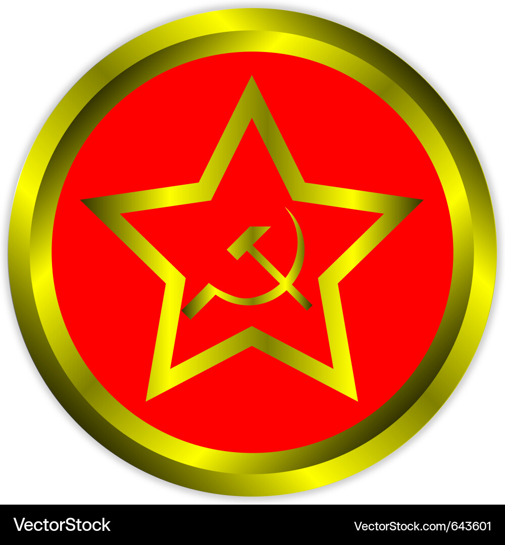 Soviet union flag icon or button vector image