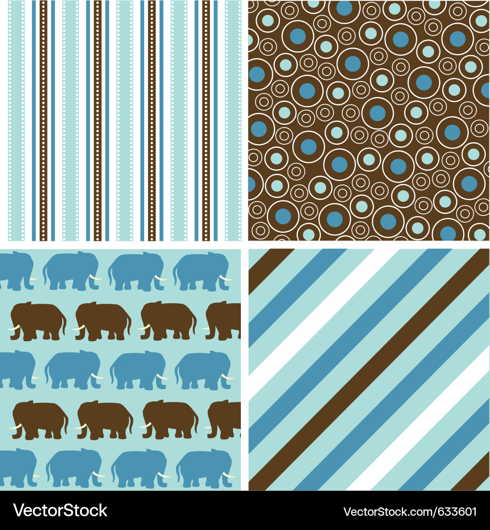 Striped and Patterned Fabric Textures vector image