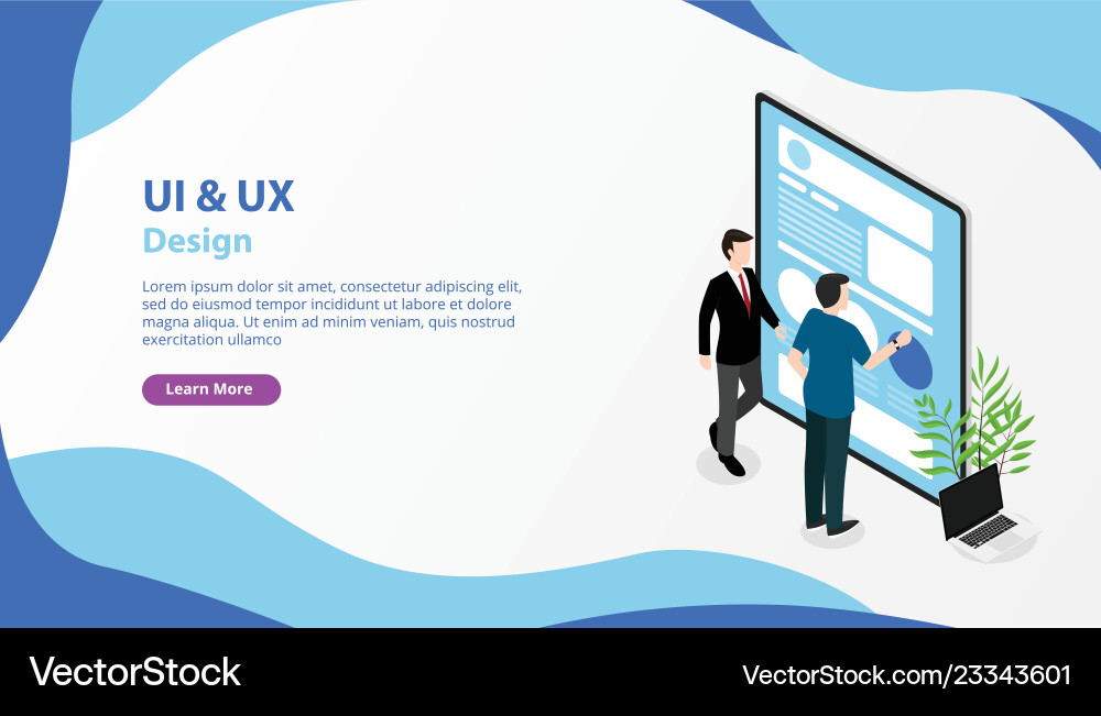 Ui ux user interface and experience banner Ui ux user interface and experience banner vector image