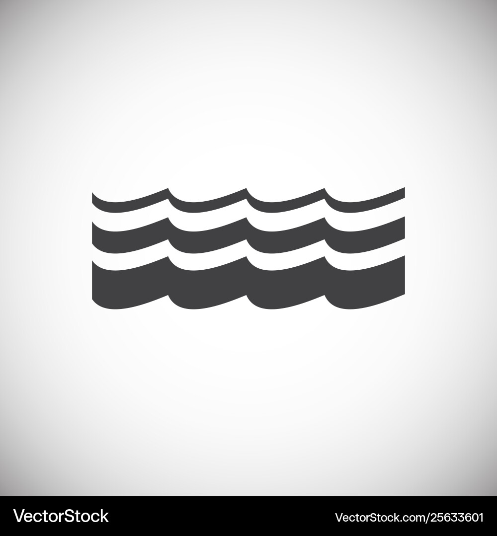 Wave icon on background for graphic and web design Vector Image