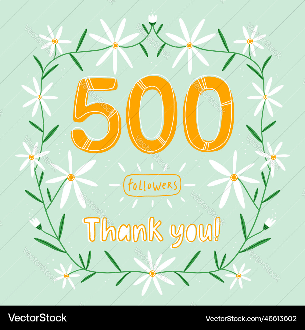 500 followers thank you