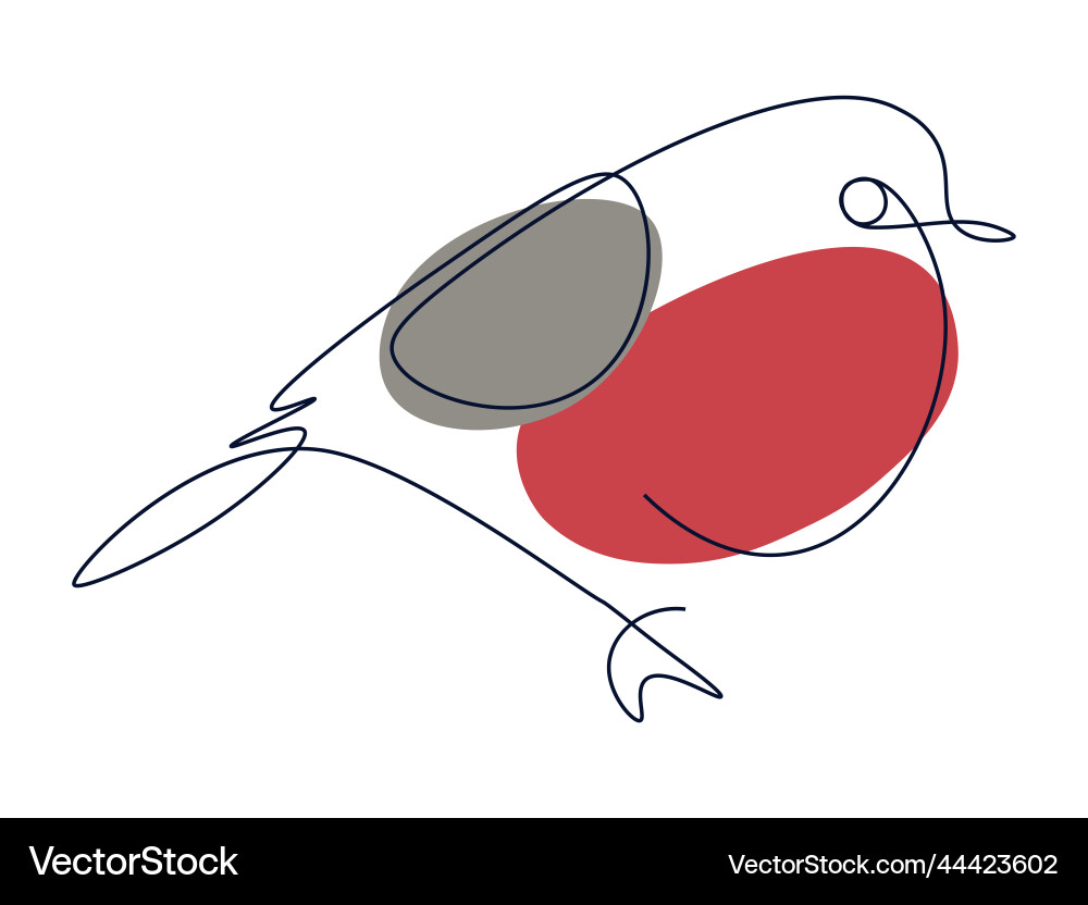 Abstract bird with one continuous line Abstract bird with one continuous line vector image
