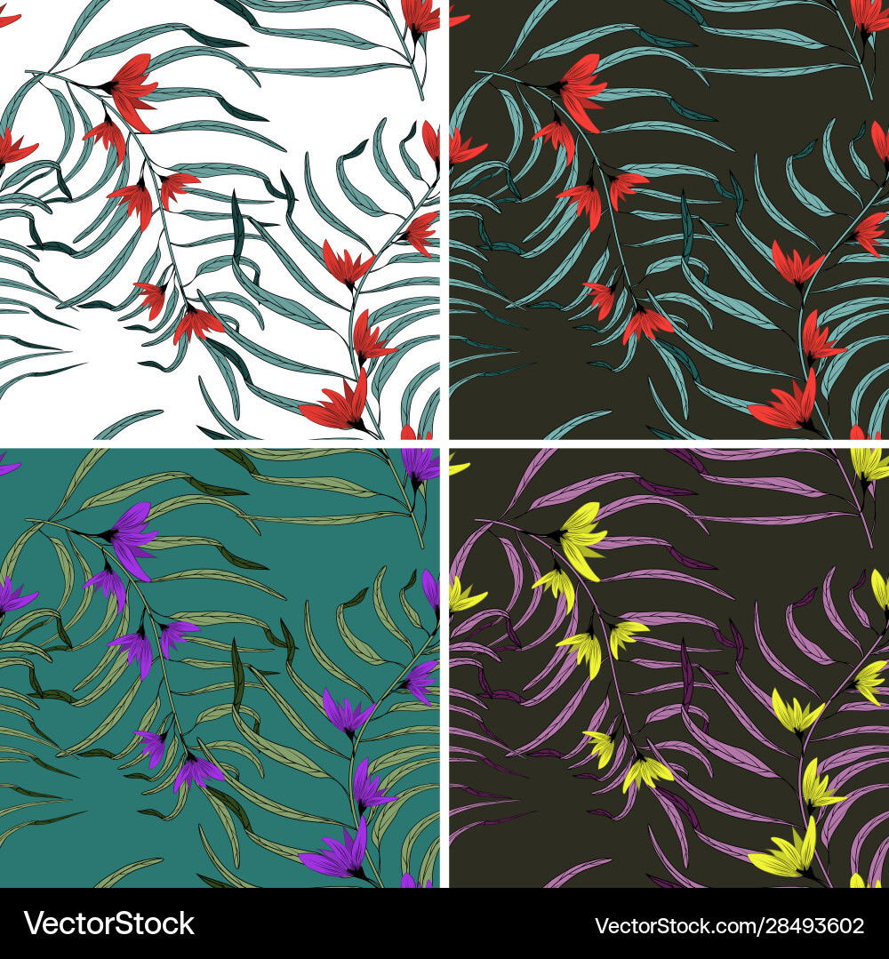 Abstract flowers for print design spring pattern Abstract flowers for print design spring pattern Vector Image