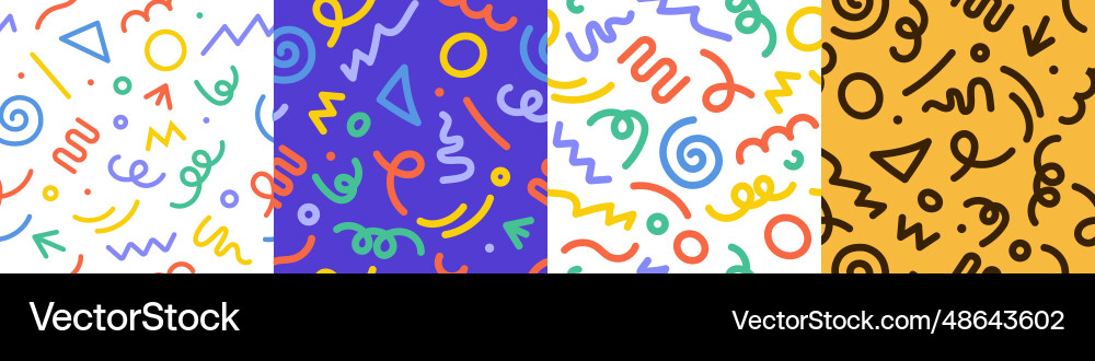 Abstract pattern doodle shape fun kid background Abstract pattern doodle shape fun kid background vector image