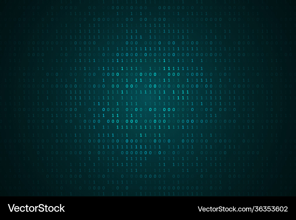 Binary computer code background Binary computer code background vector image