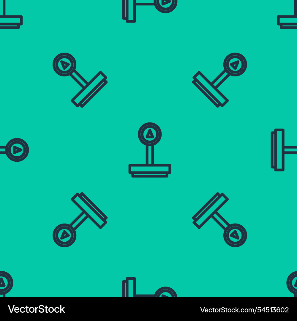 Blue line scale icon isolated seamless pattern Blue line scale icon isolated seamless pattern vector image