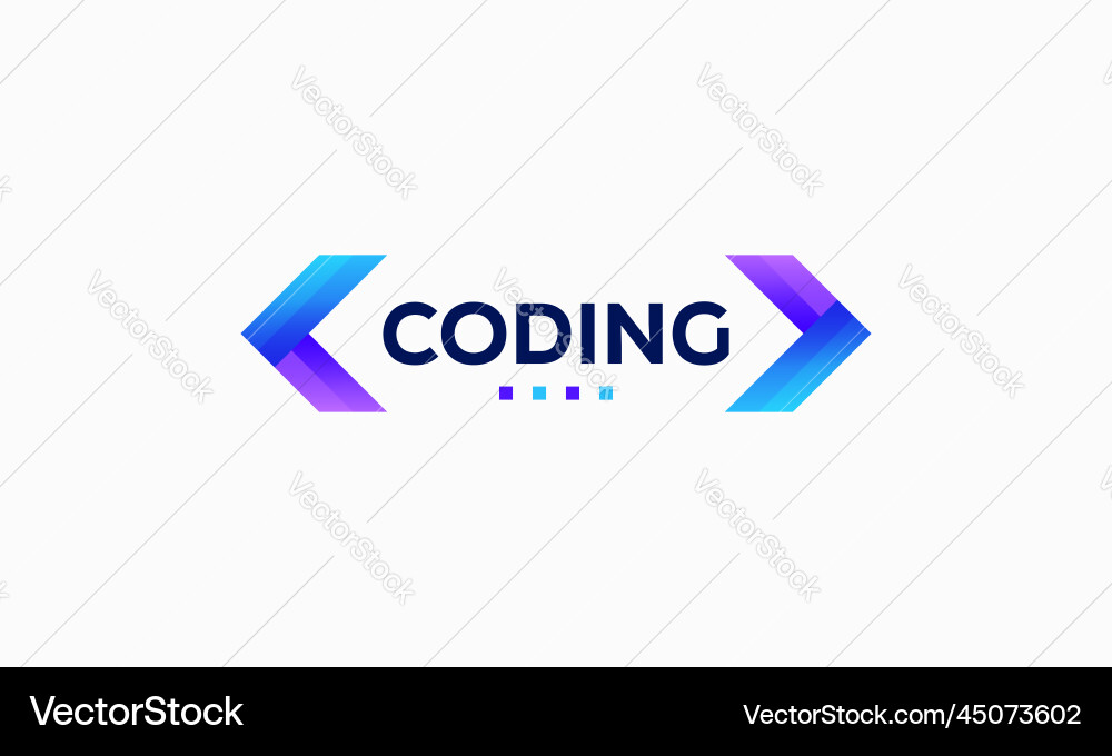 Colorful coding logo designs template modern code Colorful coding logo designs template modern code vector image