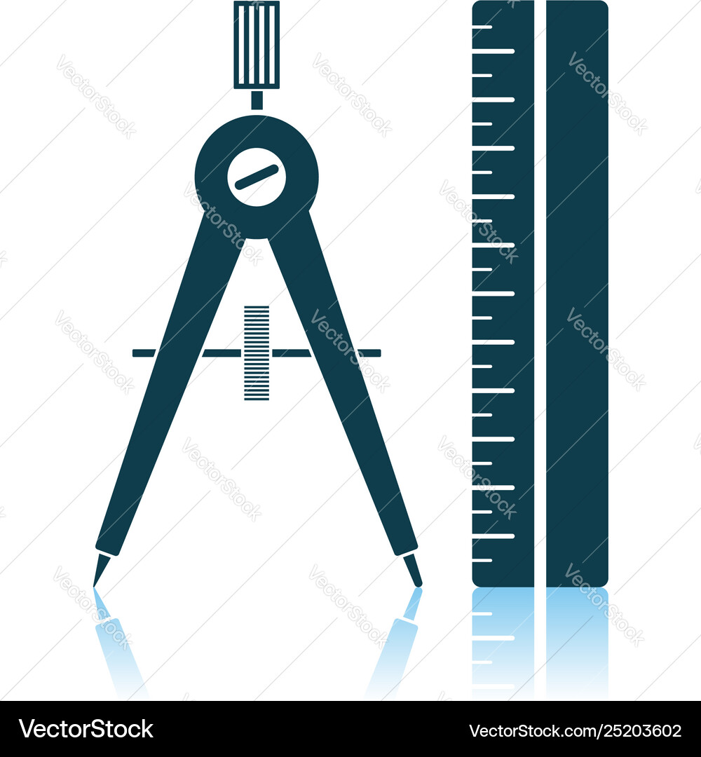 Compasses and scale icon Compasses and scale icon vector image