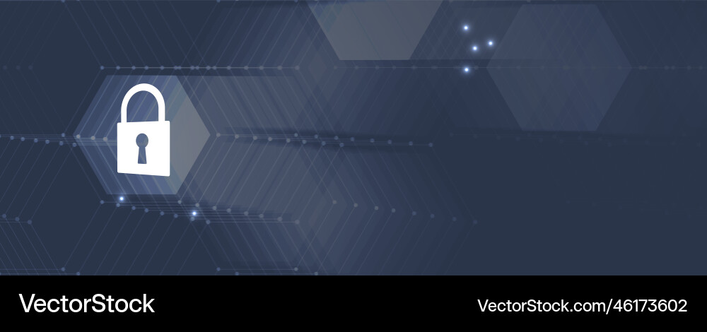 Cybersecurity and information or network Cybersecurity and information or network vector image