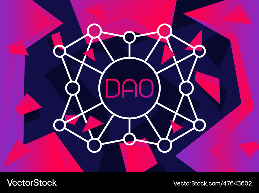 Dao decentralized autonomous organisation Vector Image
