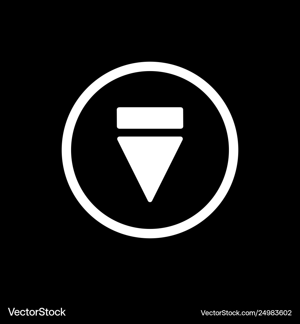 Eject button icon simple solid vector image