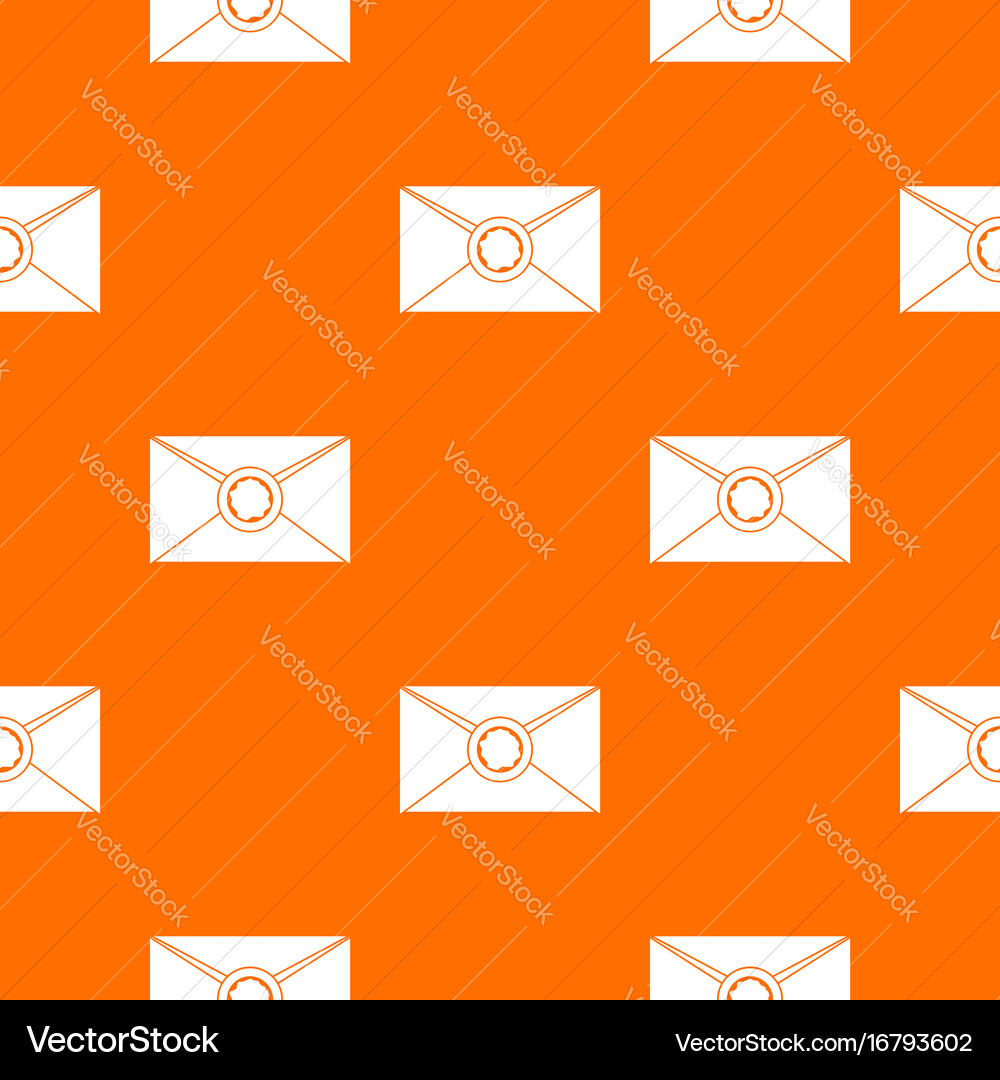 Envelope with wax seal pattern seamless Vector Image