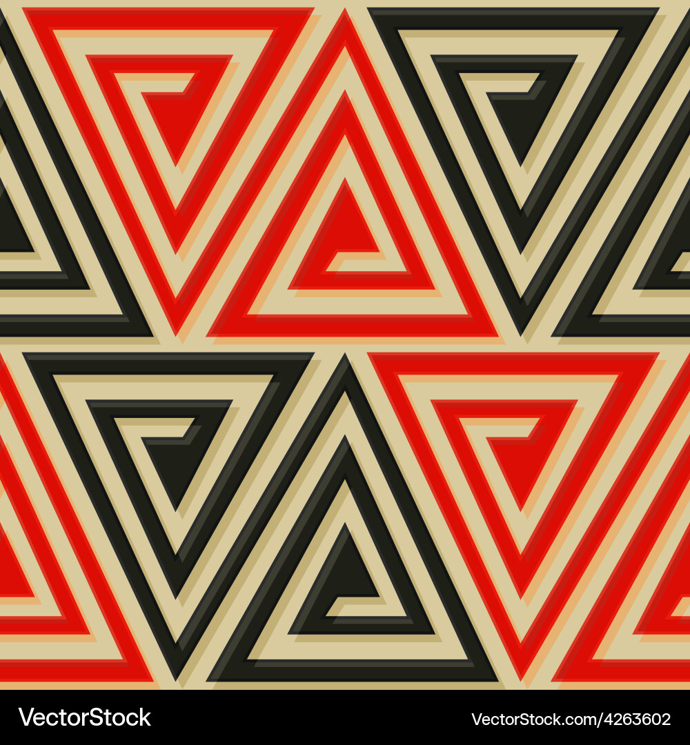 Geometric Aztec Triangle Pattern vector image