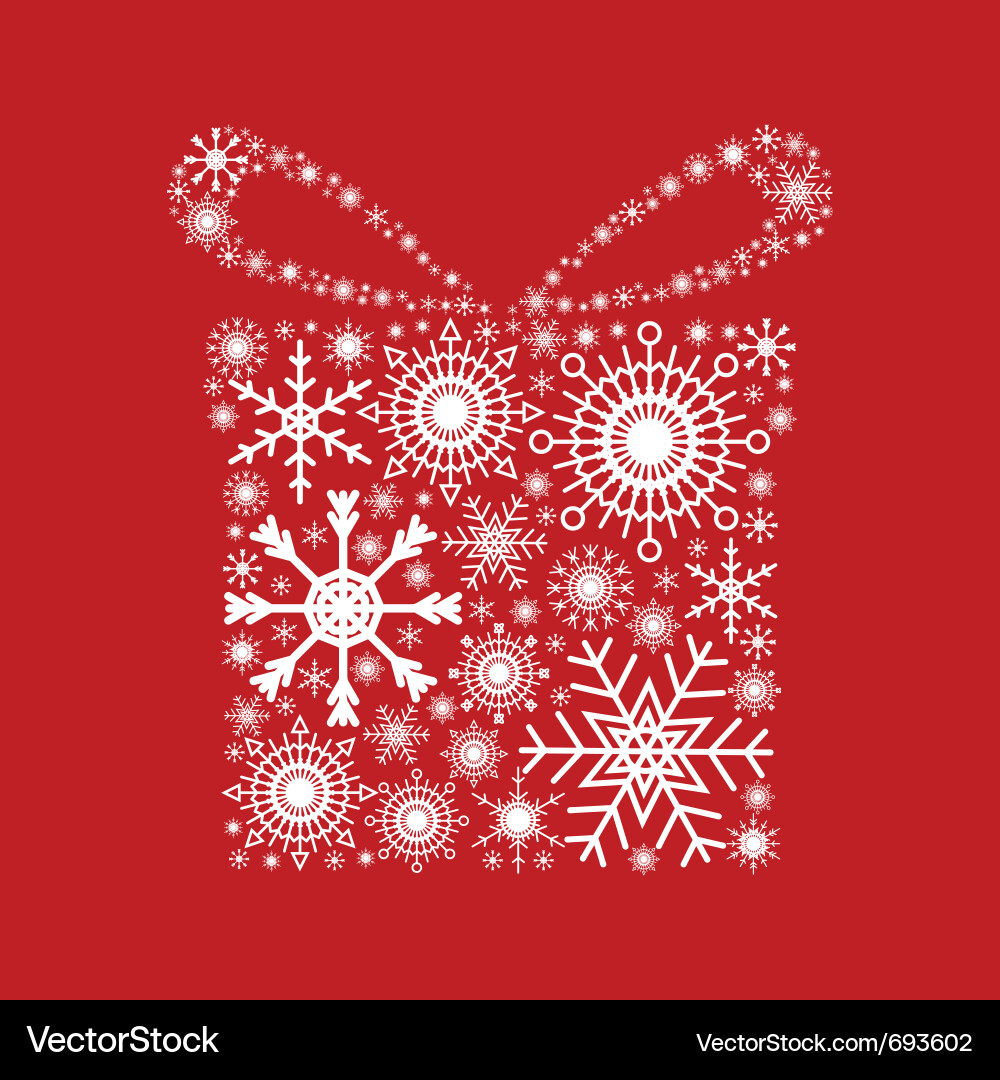 Gift snowflakes Vector Image
