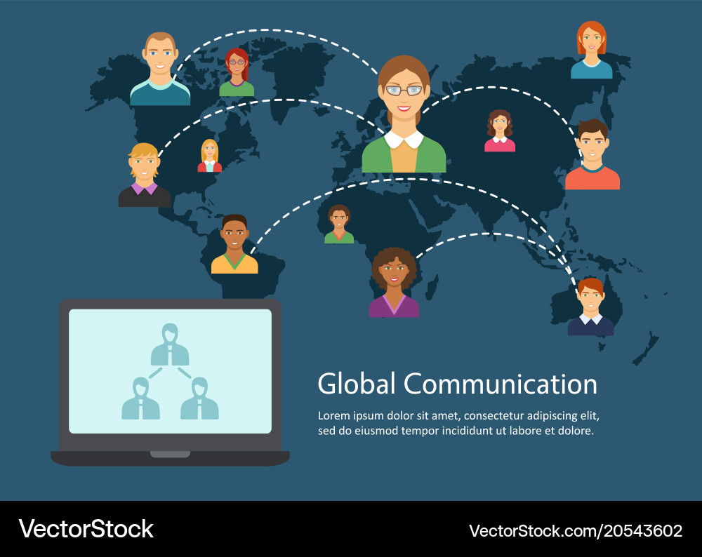Global Connection Network vector image