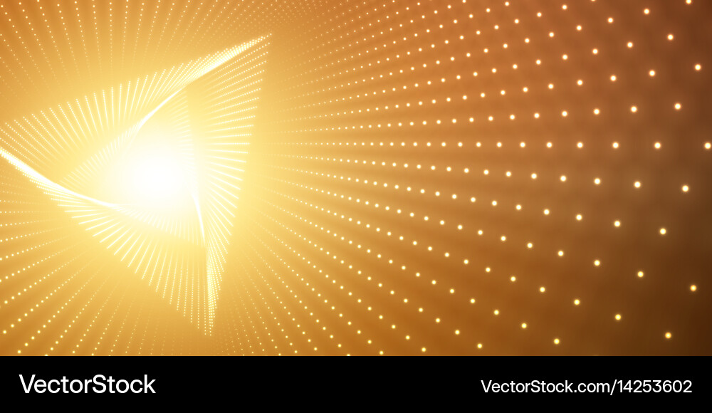 Infinite triangle twisted tunnel vector image