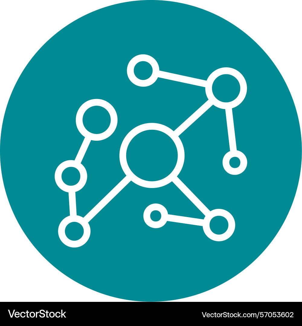 Knowledge graph line circle style icon design vector image