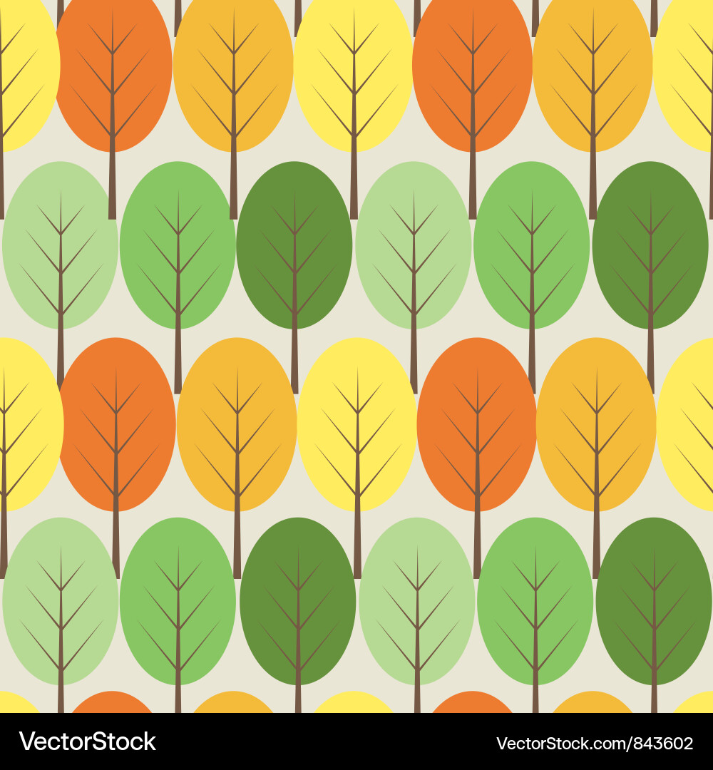 Minimalist Tree Pattern vector image