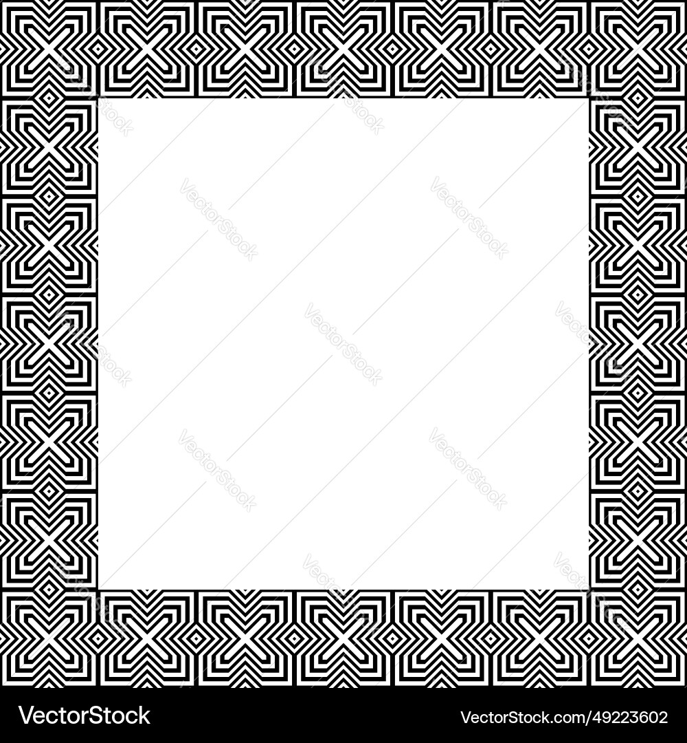 Pattern for square frame vector image