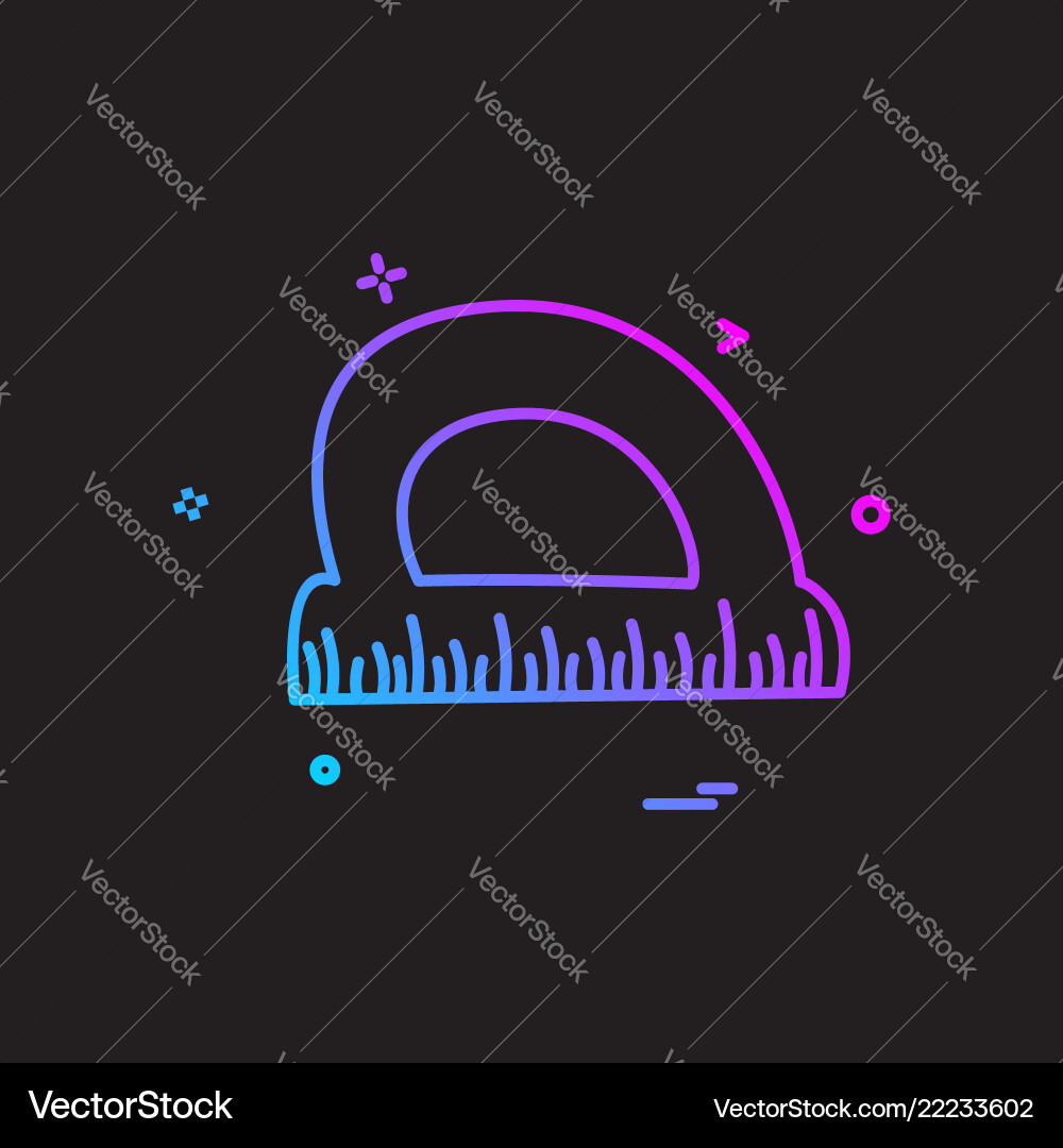Ruler scale triangle icon design Ruler scale triangle icon design Vector Image