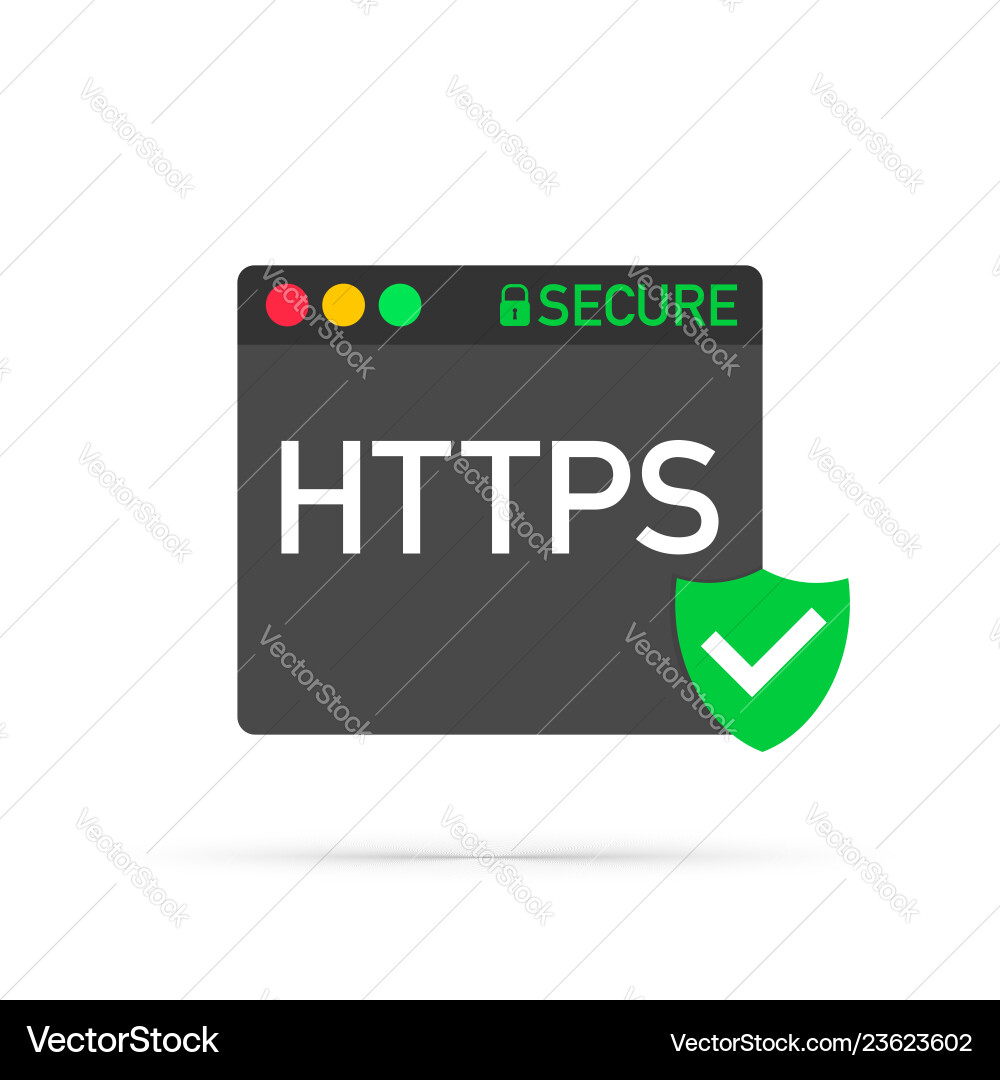 Secure HTTPS-Verbindung vektorbild