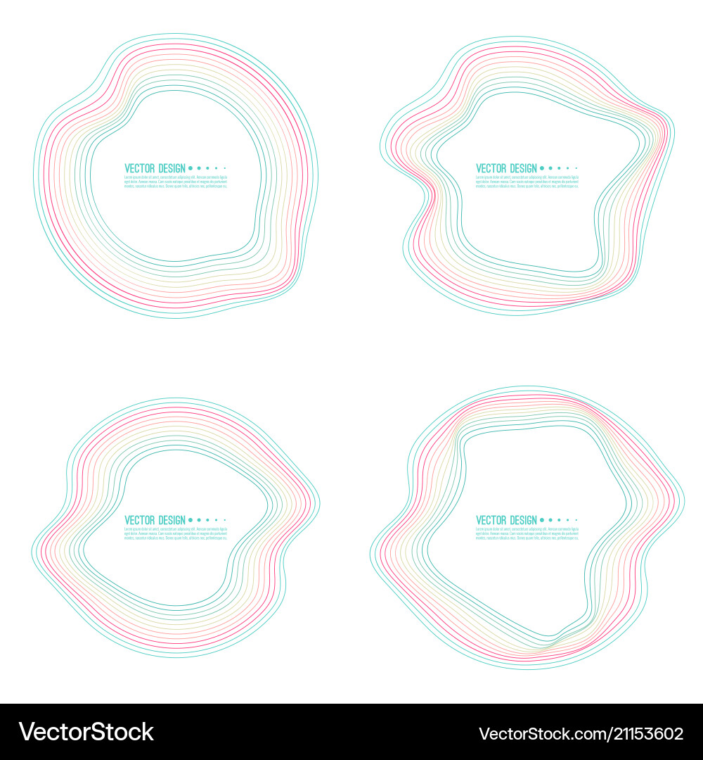 Set of deformed banners Set of deformed banners vector image