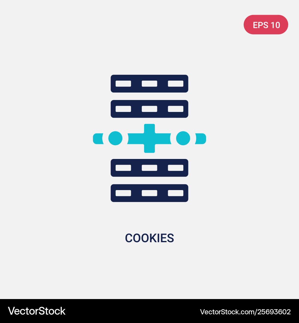 Two color cookies icon from big data concept Two color cookies icon from big data concept vector image