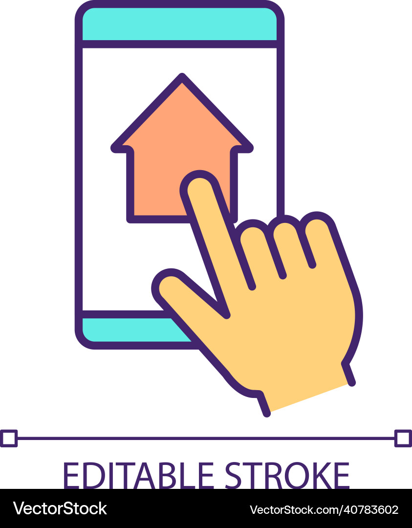 Upload to internet rgb color icon Vector Image
