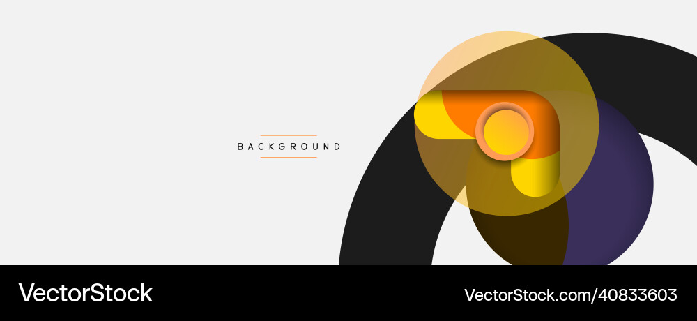 Circle and round shapes abstract background Vector Image