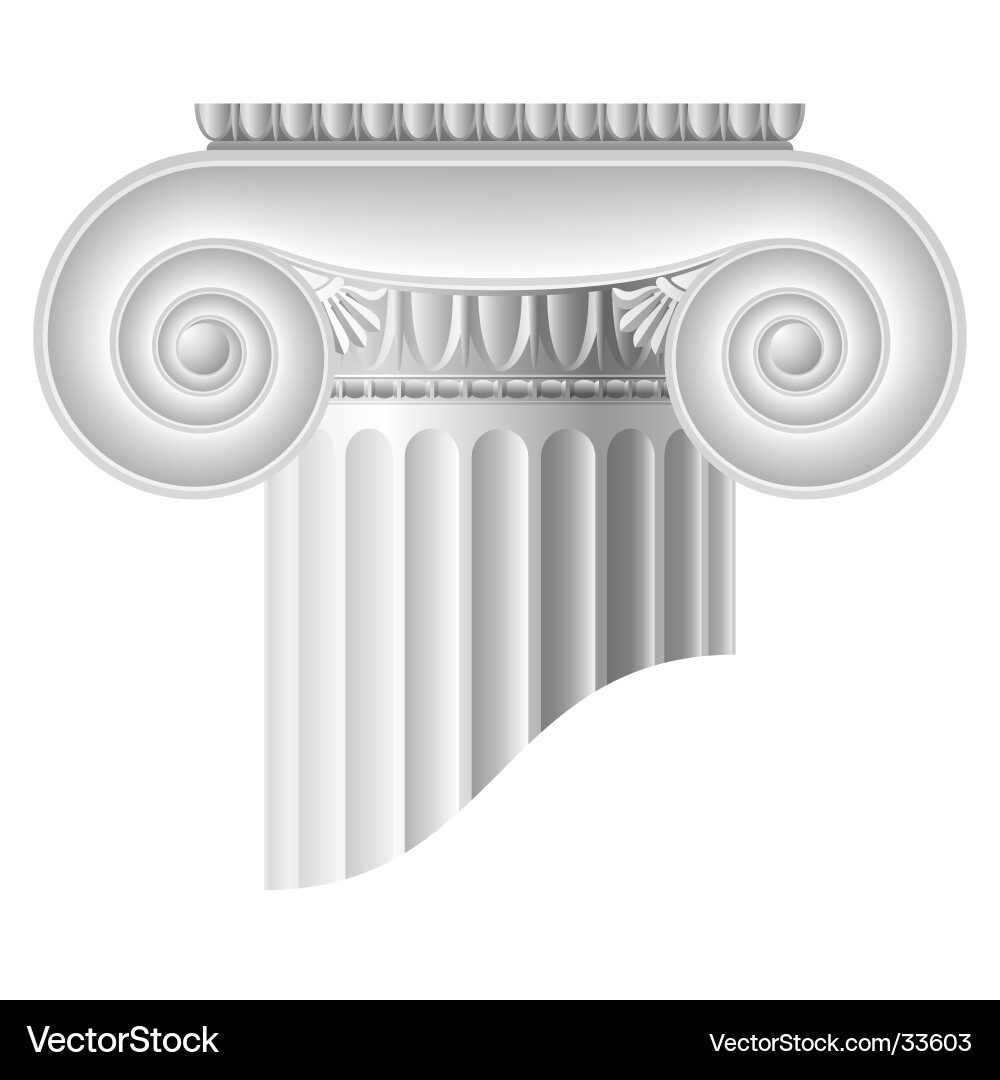 Classical Ionic Column vector image