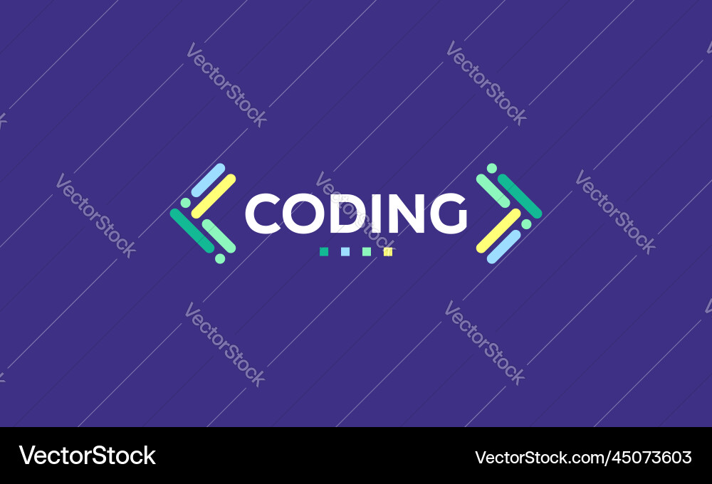 Colorful coding logo designs template modern code Colorful coding logo designs template modern code vector image