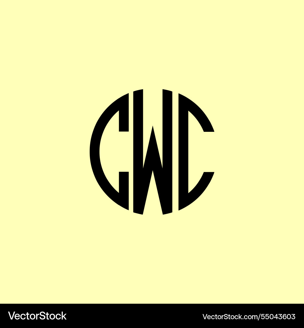 Creative rounded initial letters cwc logo Creative rounded initial letters cwc logo Vector Image