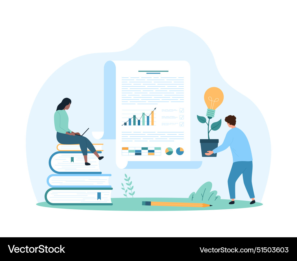 Data analysis knowledge methods and ideas vector image