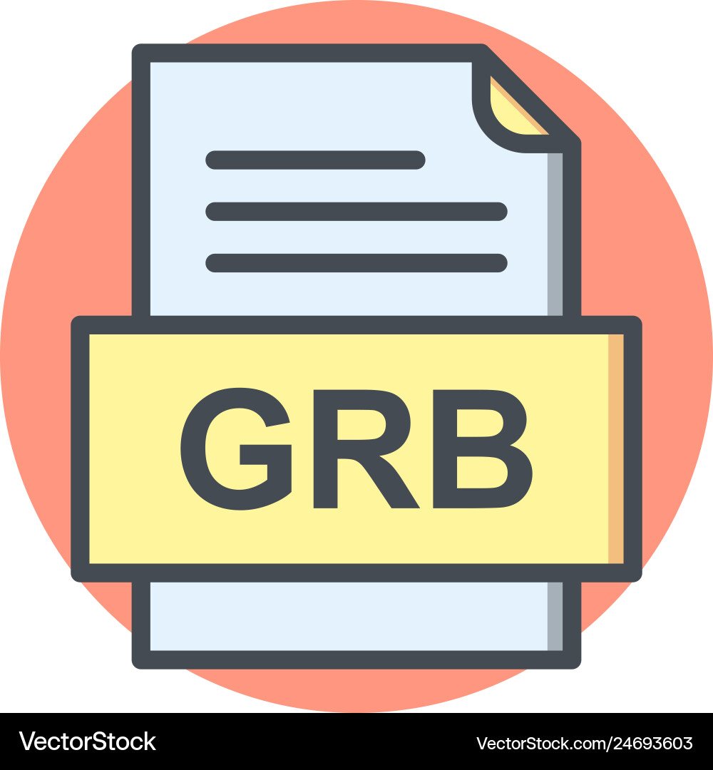 Grb file document icon vector image