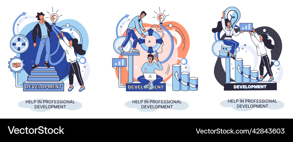 Help in professional development metaphor Help in professional development metaphor vector image