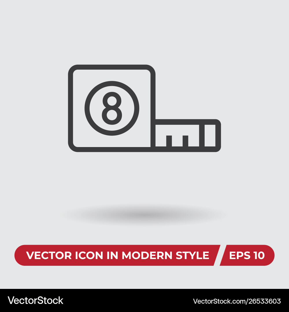 Measuring tape icon in modern style for web site Measuring tape icon in modern style for web site vector image