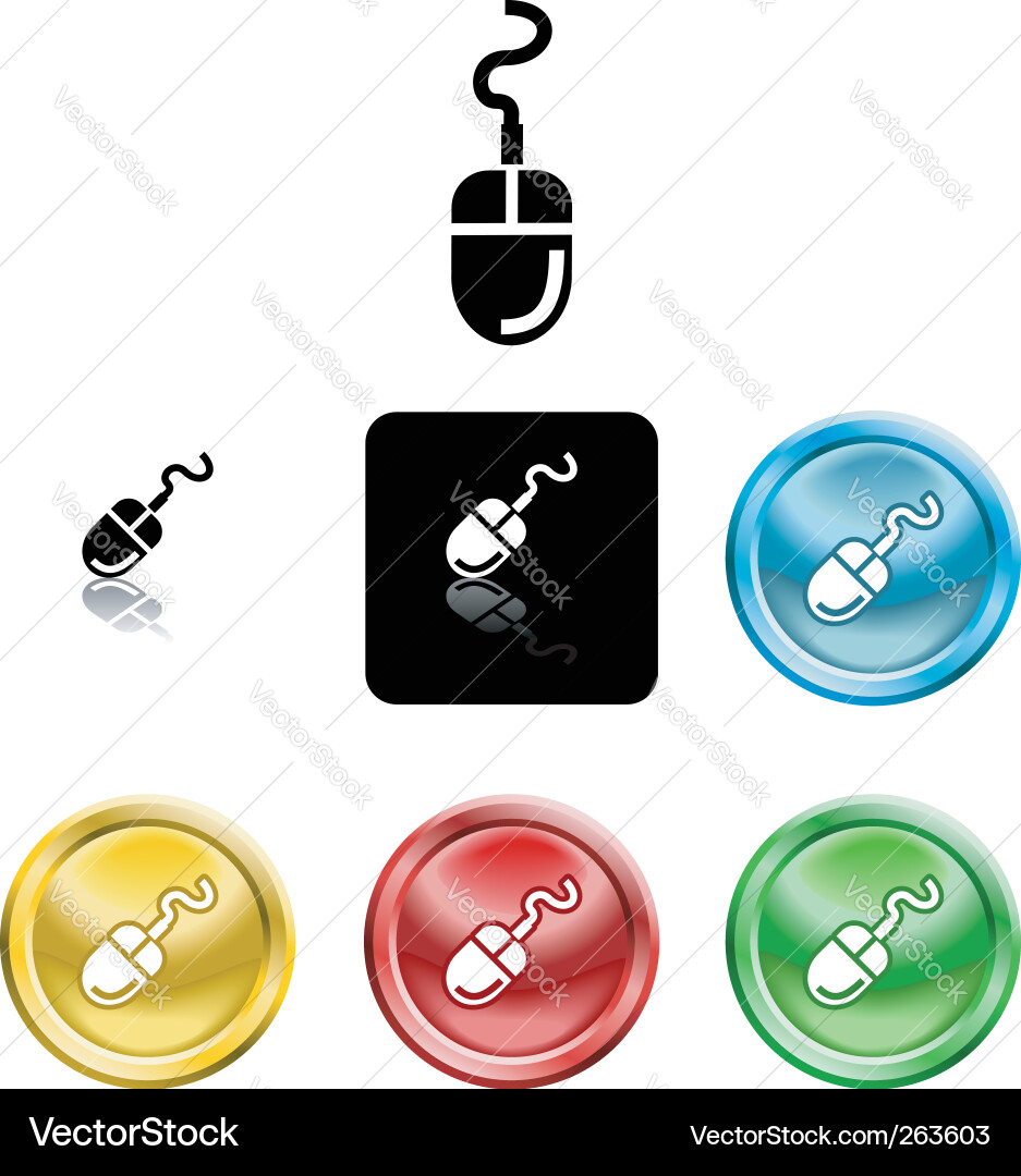 Mouse Icons Set Vector Image